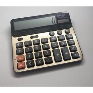 Comix Electronic Desktop Handheld Calculator 12 digit C-2735US EUC (TESTED GTG)